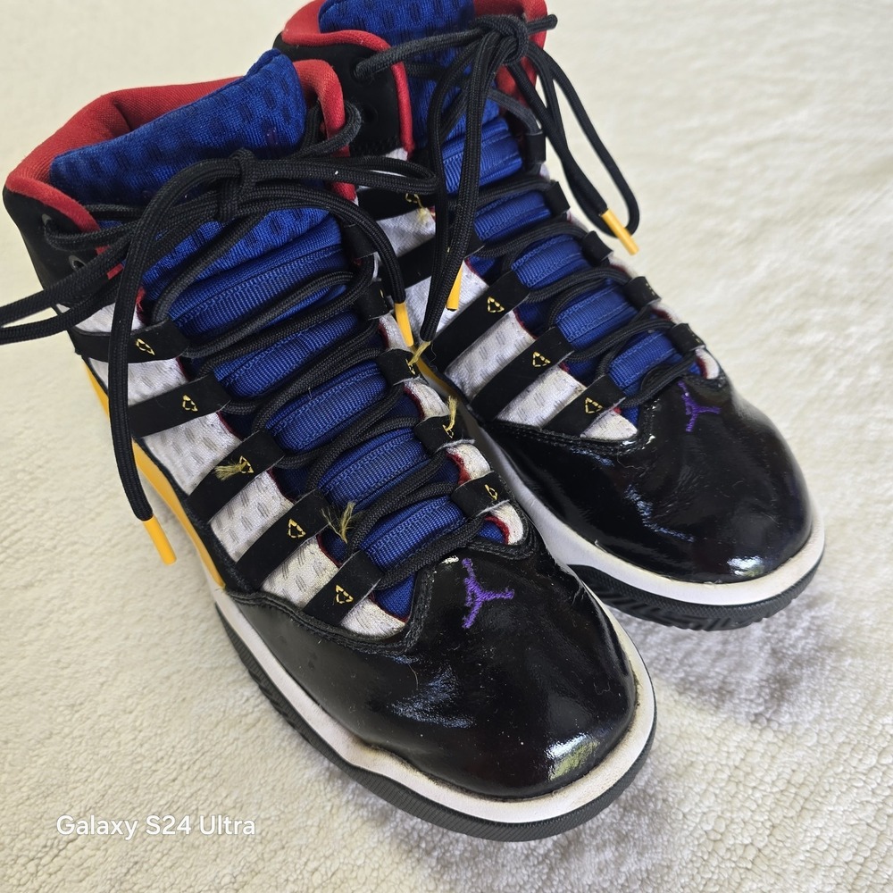 Jordan Max Aura Rivals Black Purple Blue CQ9544-001 GS Youth‎ Size 6Y Women 7.5